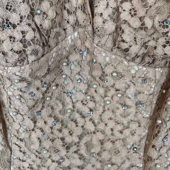 Vintage House of 9 Evening gown Cocktail gown Possibly Satin, Lace and Tulle - Picture 3 of 5